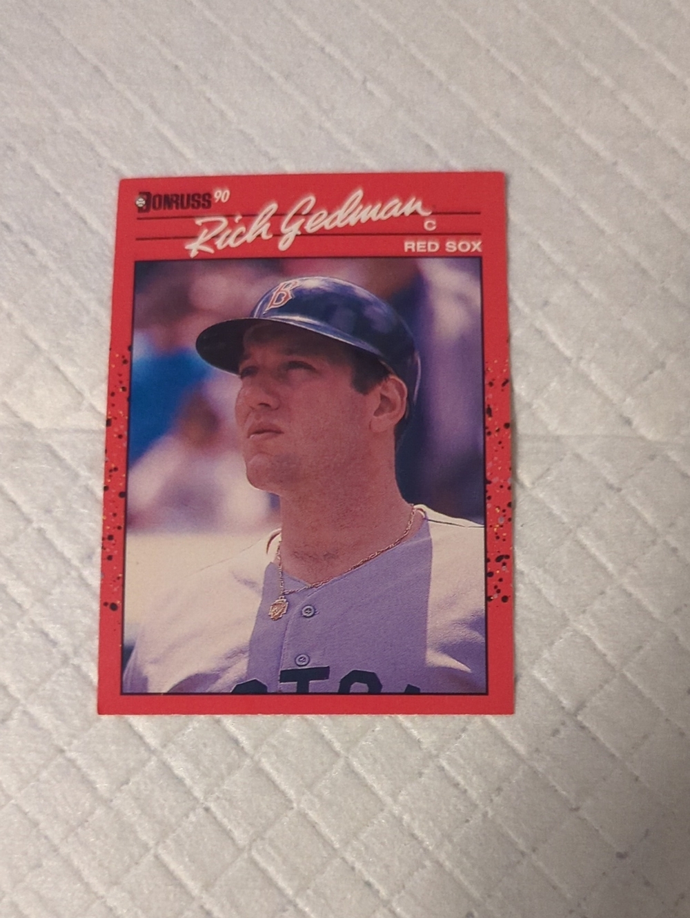Rich Gedman Donruss 1990 Baseball Card - Red Border